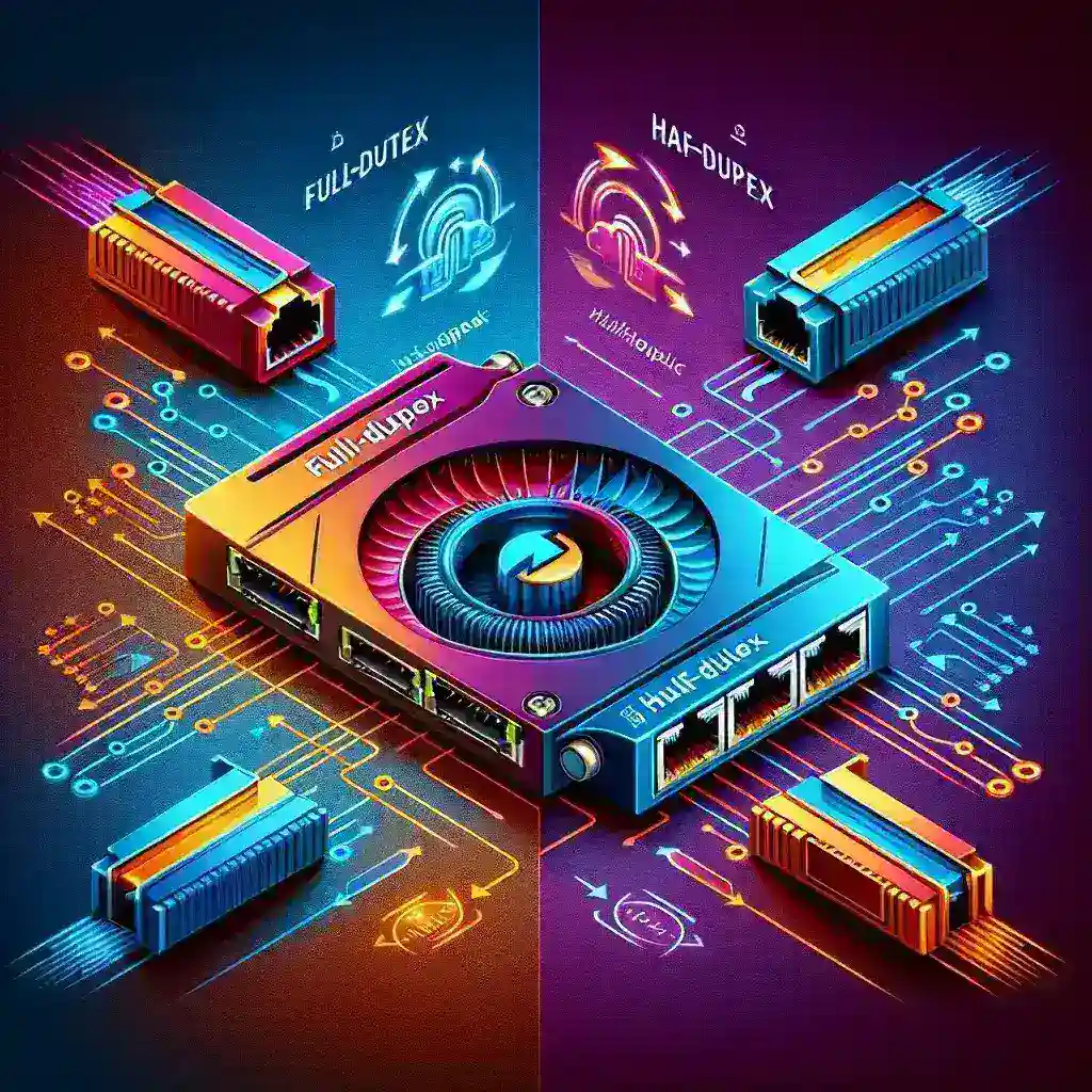 What is the difference between a full-duplex and a half-duplex network adapter?